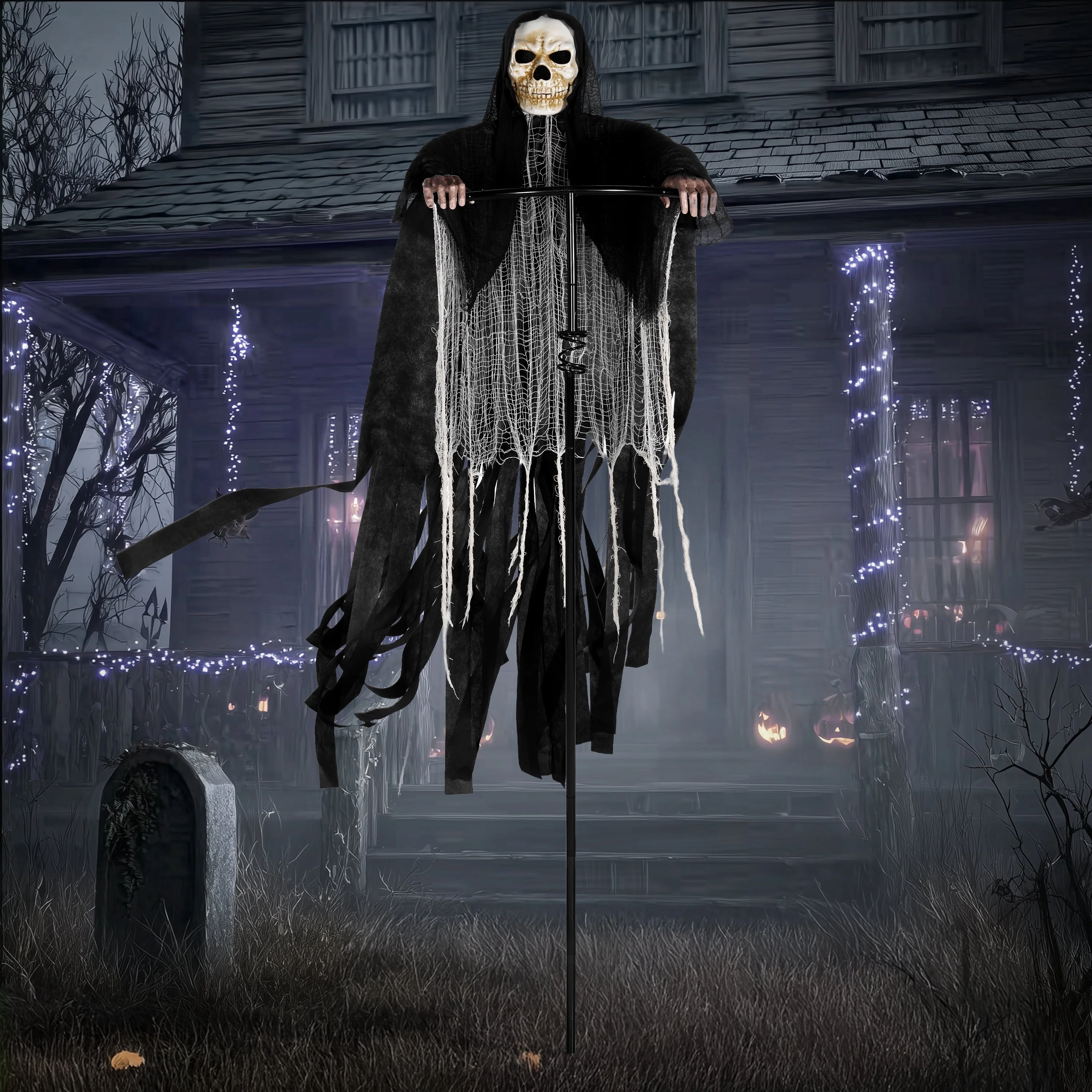 Joyfy Halloween Decorations Outdoor, Sound Activated with LED Eyes & Sound & Motion, Decor for Yard Farm Garden Indoor Haunted House - Image 8 Joyfy Halloween Decorations Outdoor, Sound Activated with LED Eyes & Sound & Motion, Decor for Yard Farm Garden Indoor Haunted House - Image 8