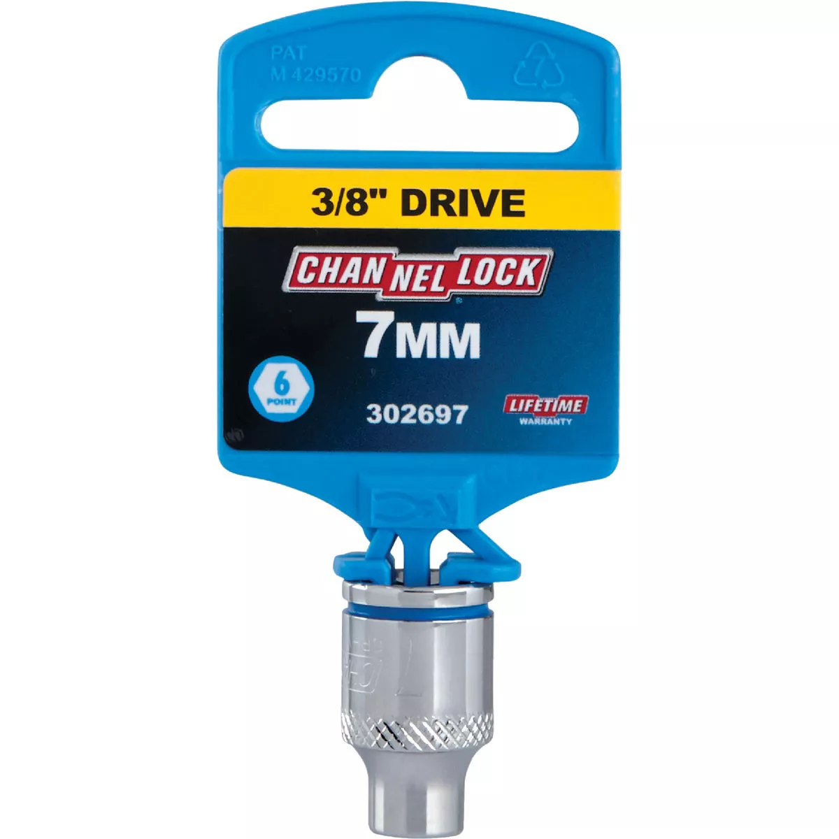 Channellock 3/8 In. Drive 7 mm 6-Point Shallow Metric Socket