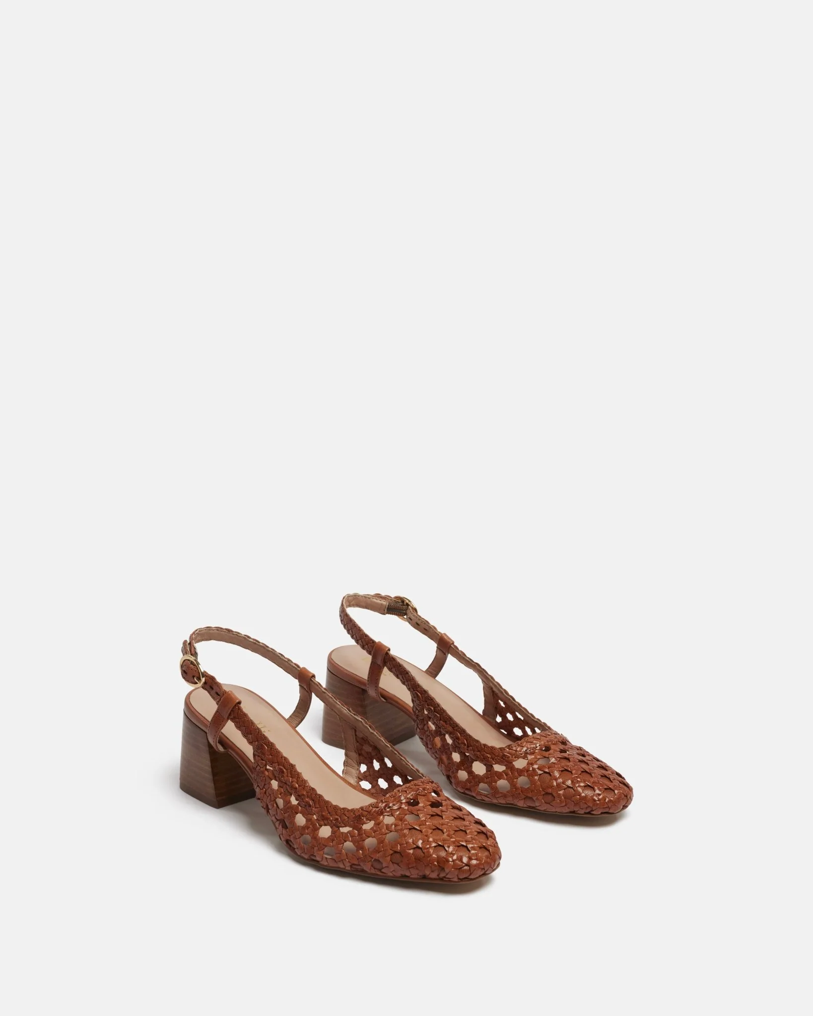 ESCARPINS MABELA - En cuir à talons cognac