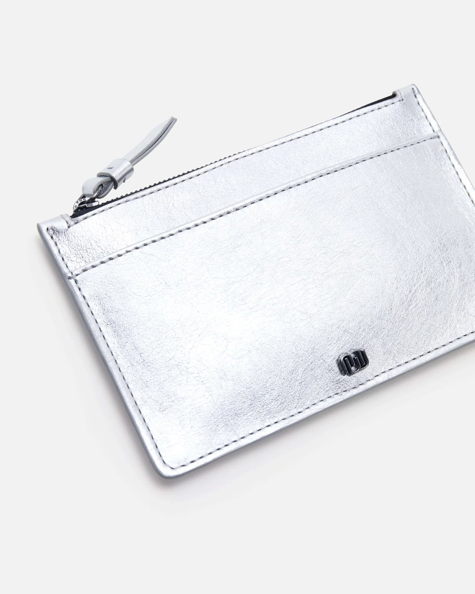 POCHETTE KALYA/MET - En cuir métallisé argent