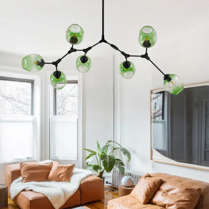 Sputnik Hanglamp met Glazen Bubbels - moderne uitstraling - unieke bubbels - sfeervolle verlichting -