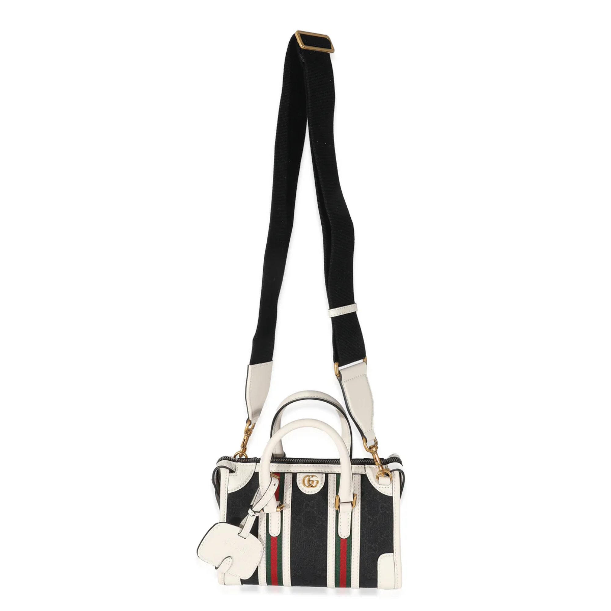 Gucci Black White Canvas Mini Double G Top Handle Bag 22cm/8.6in1:1High-quality replica