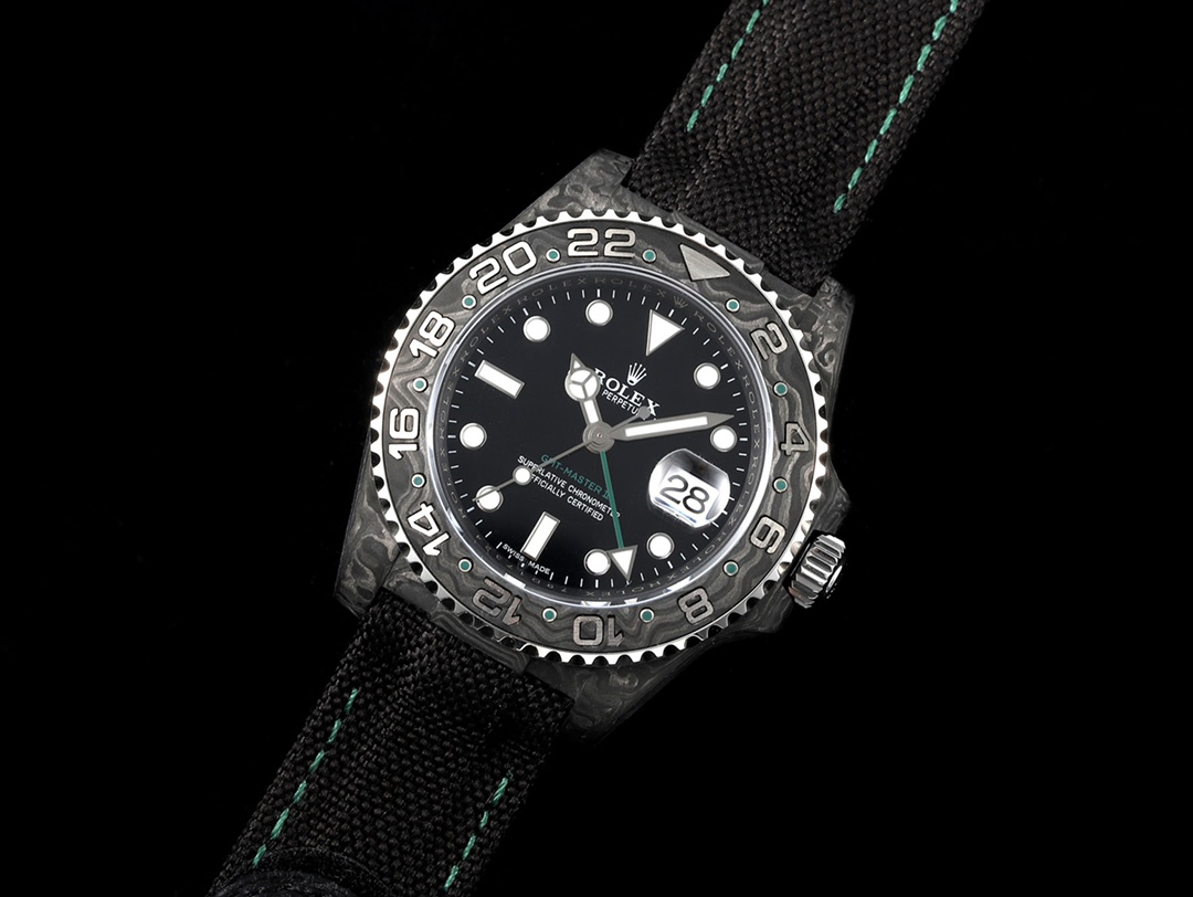 Diw New Rolex Ultra Limited Edition GMT-MASTER II-Carbon Fiber-Black(1:1 replica) - Elite Watch Atelier