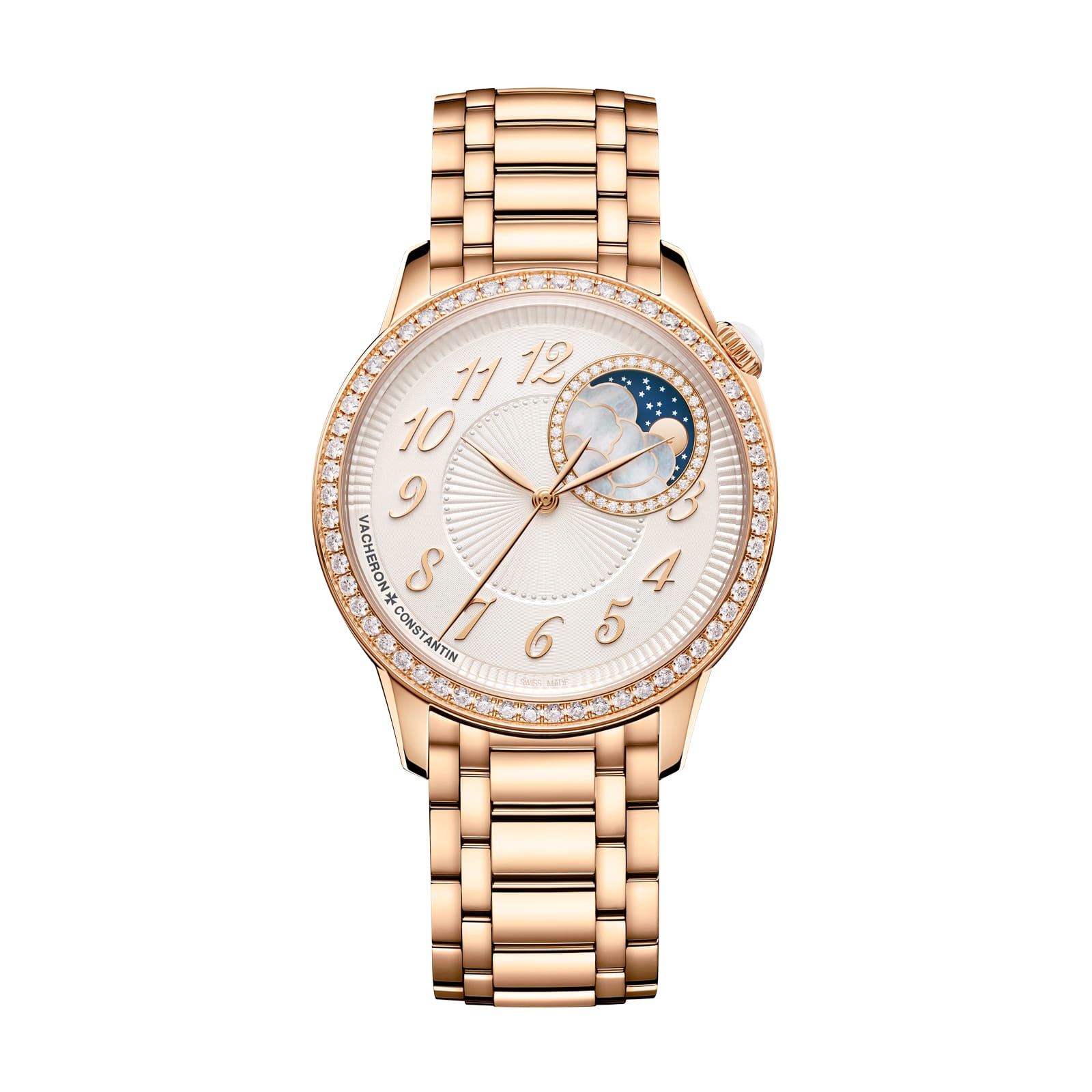 Replica Watches Fake Vacheron Constantin egerie moon phase 37 MM PINK GOLD(1:1 replica) - Top club