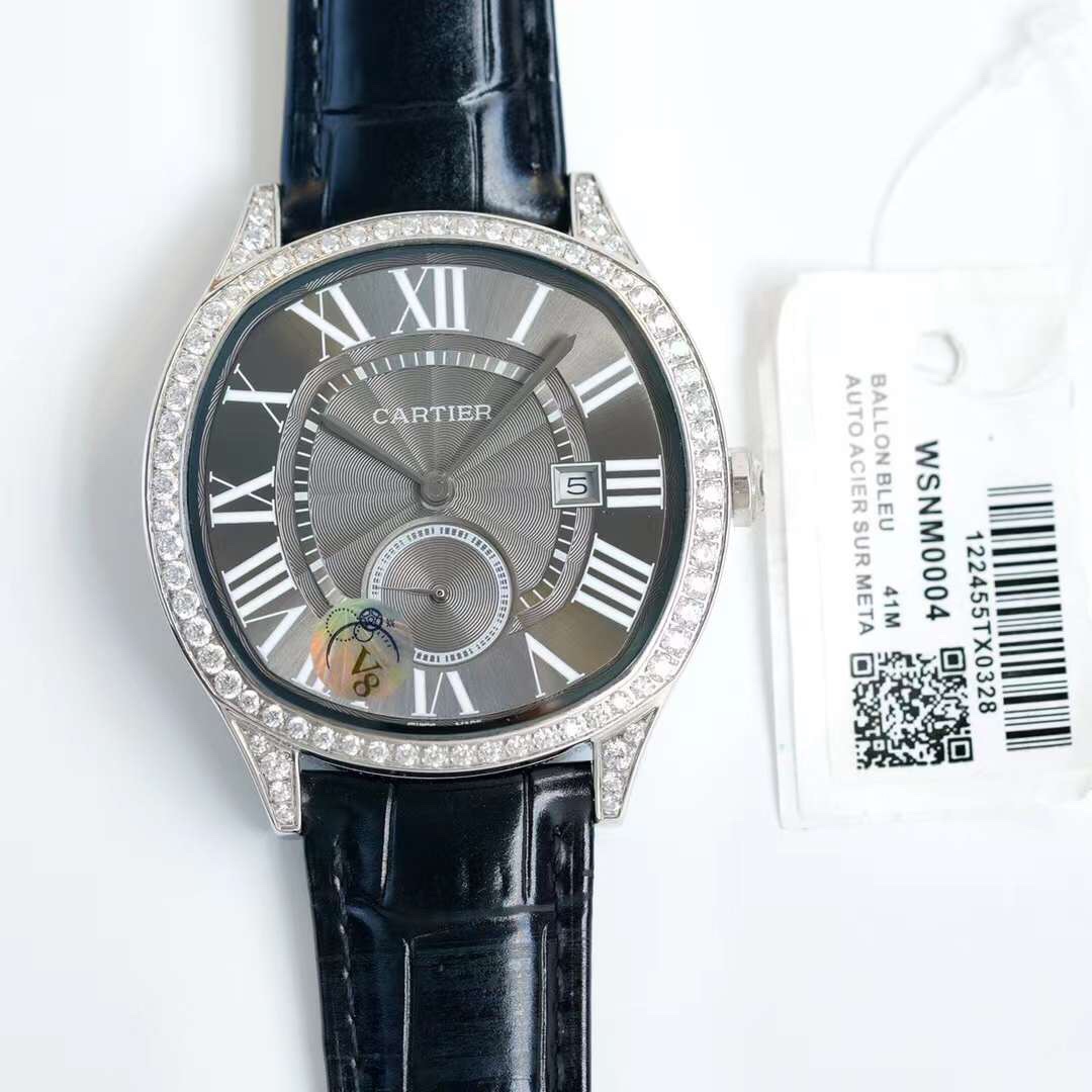 Cartier - Drive de Cartier white gold and diamonds - 40mm(1:1 replica) - Elite Watch Atelier