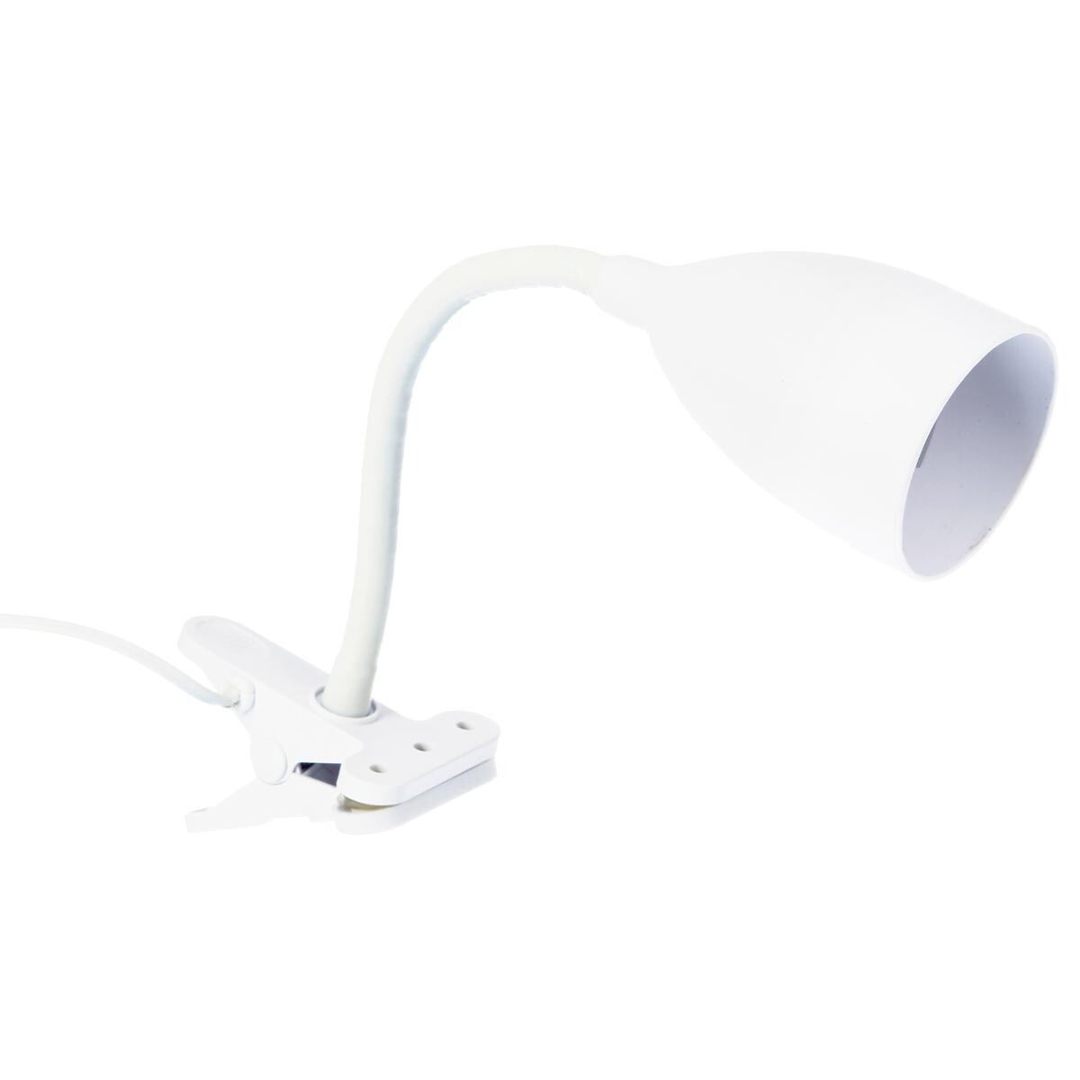 Clamp lamp "Sily" White, H.43 cm