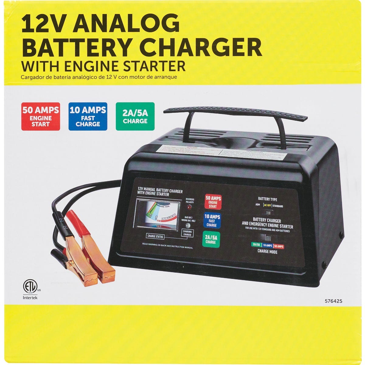 Automatic 6V and 12V 2A/10A/55A Auto Battery Charger