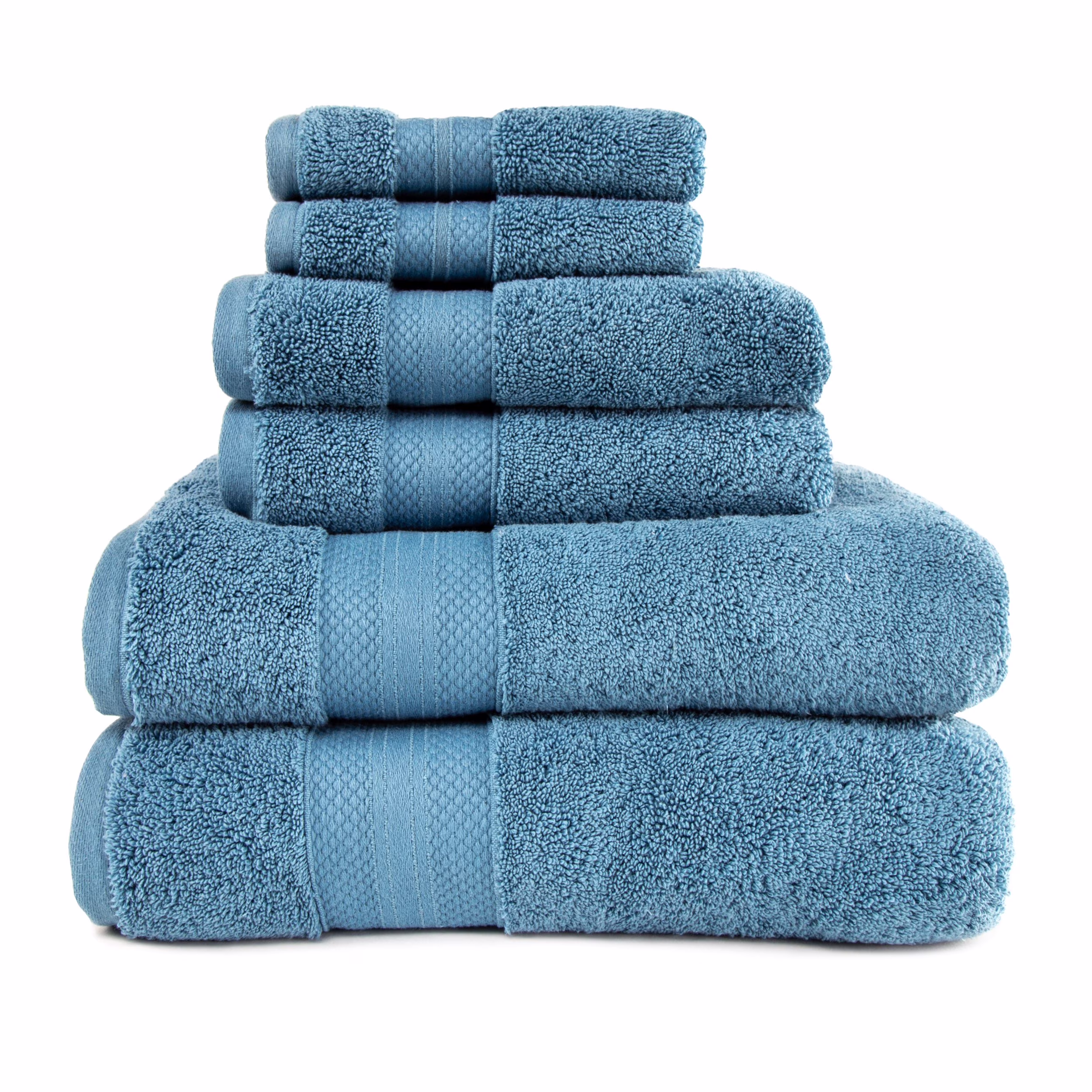 100% Turkish Long Staple Cotton 6-Piece Towel Set, 2 Face, 2 Hand, and 2 Bath Ivory