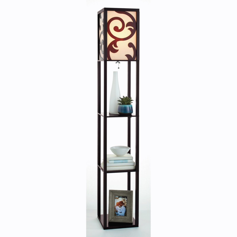 Lau Floor Lamp with Shelves - MIDNIGHT VELVET CATALOG