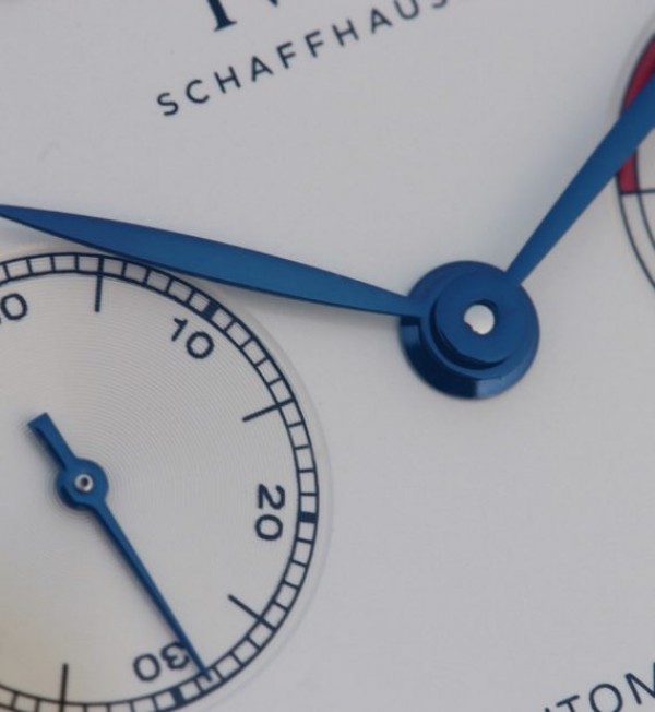Replica IWC ZF Portuguese IW500705 White Dial Blue Markers Leather Strap V3 - Top club