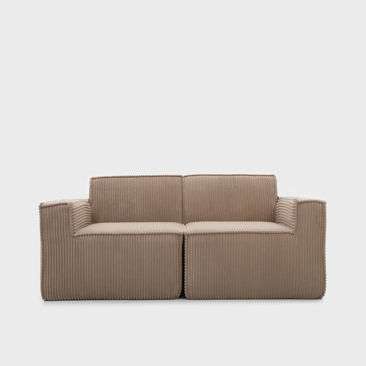 Sofa modułowa LYKKE 2-osobowa ciemnoszara piankowa sztruksowa 190x88x73 cm