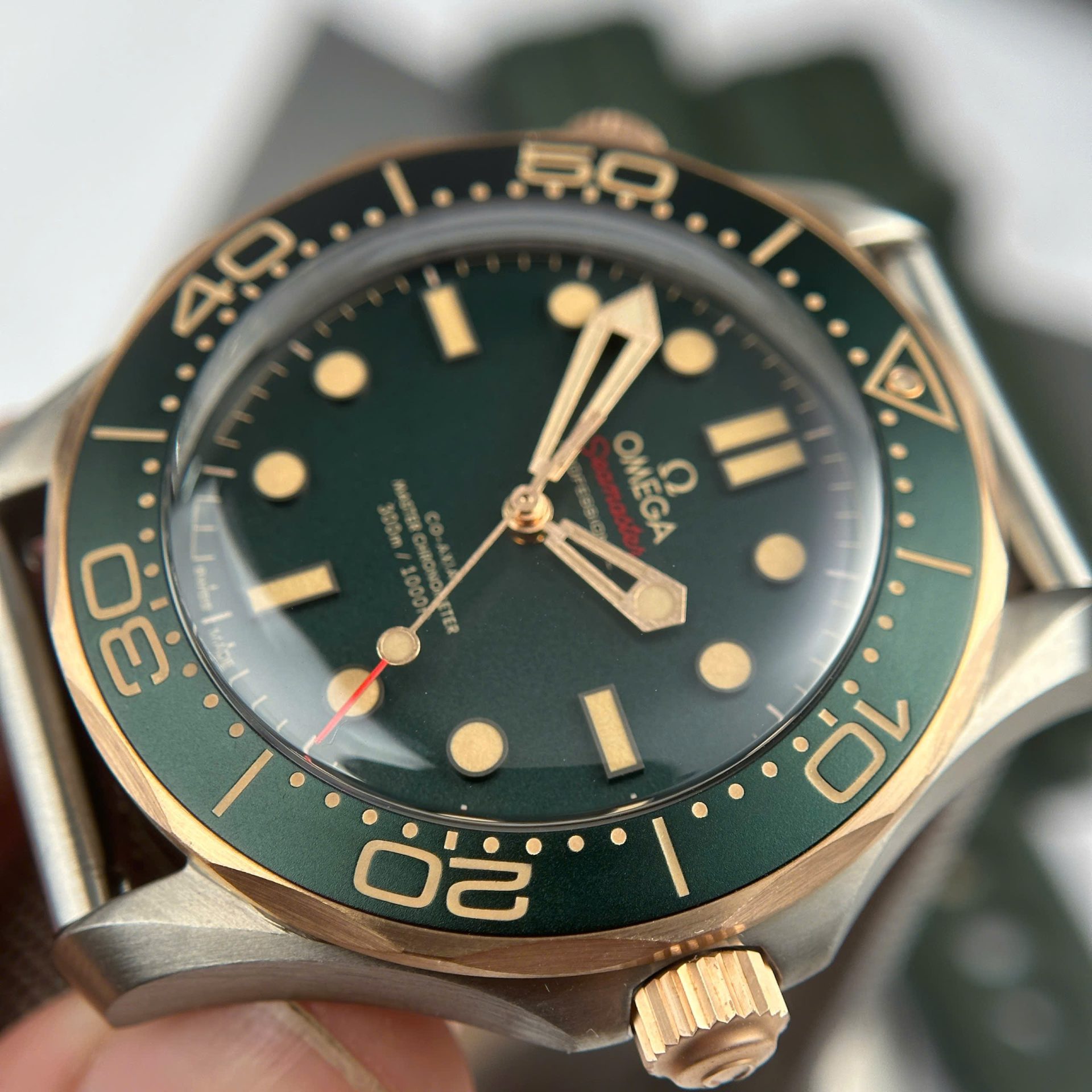 Omega Seamaster Driver 300 Replica Watch Green Dial Demi Bezel Full Set VS Factory 42mm - Top club