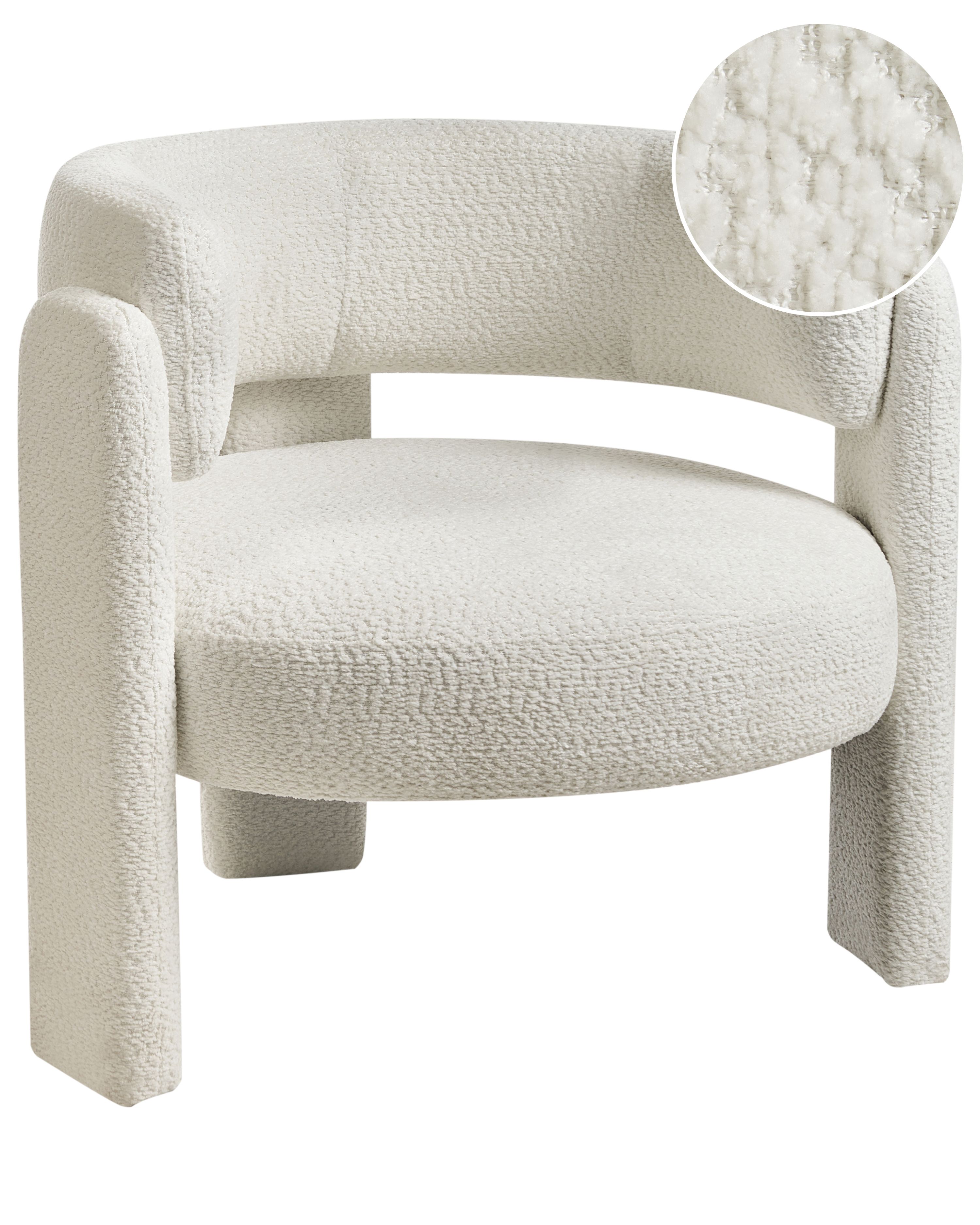Armchair BUREA Chenille Off-White