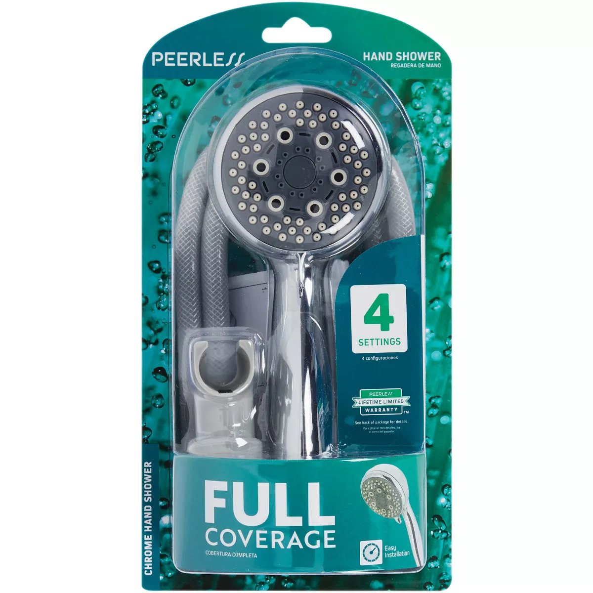 Peerless 4-Spray 1.75 GPM Handheld Shower Head, Chrome