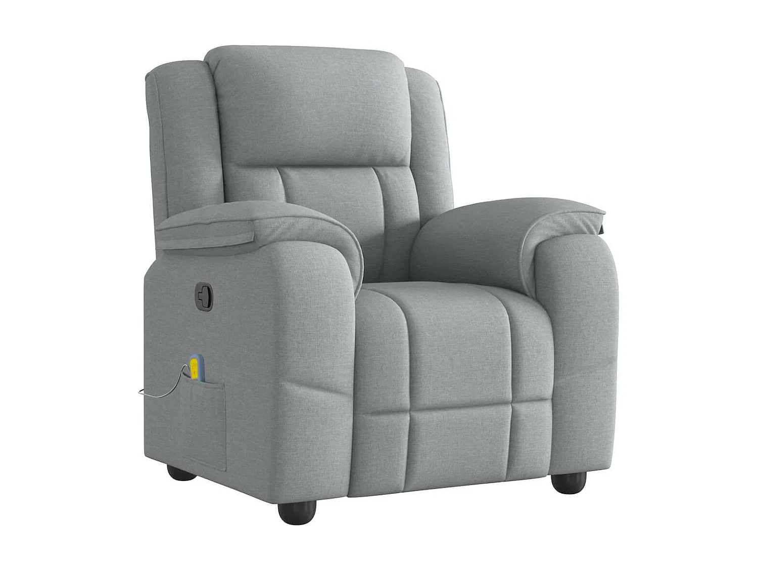 Fauteuil inclinable-Chaise de relax-Fauteuil de Massage Gris clair Tissu SHL1761