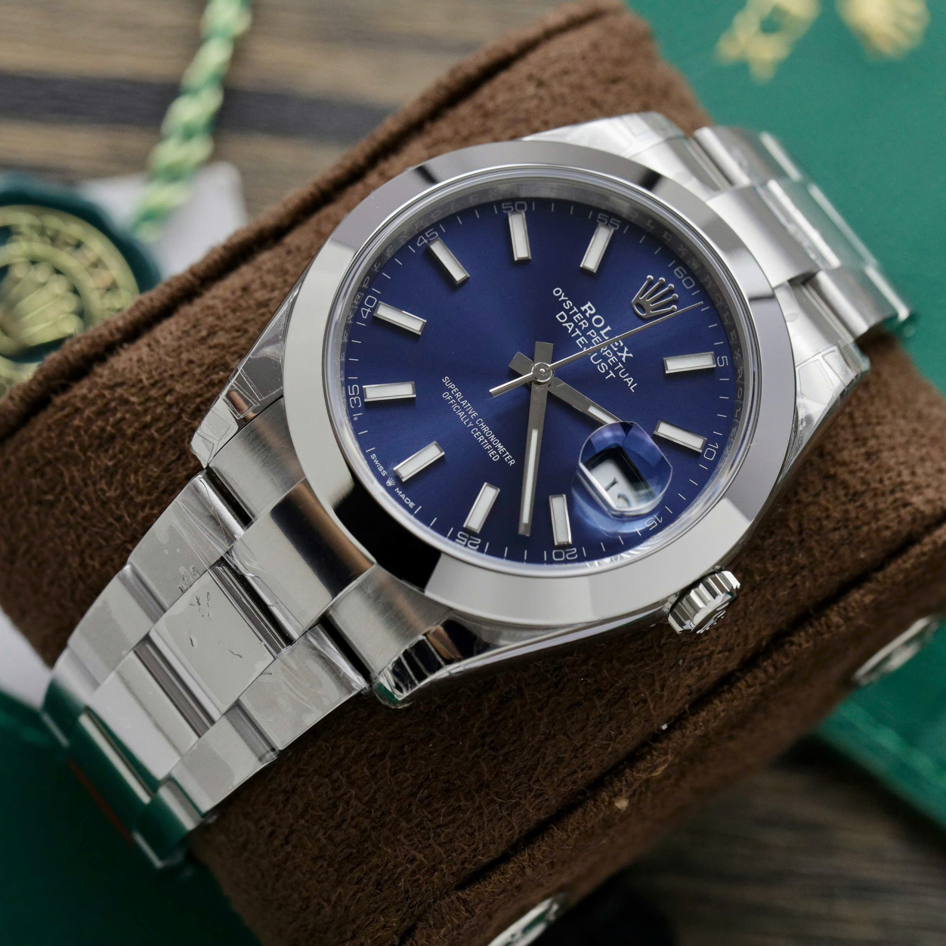 Rolex DateJust 126300 Replica Watches Dial Blue Oyster Strap VS Factory 41mm - Elite Watch Atelier