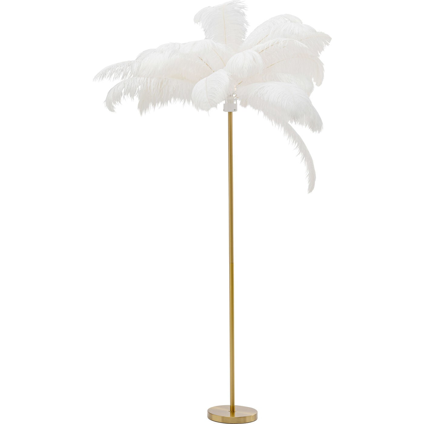 Vloerlamp veren 165cm wit Kare Design