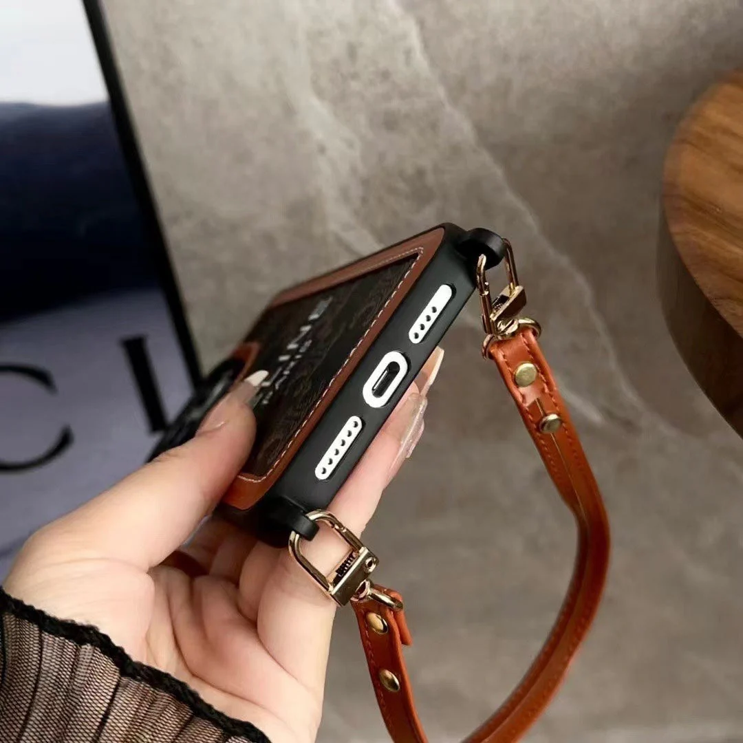 Black  Celine iPhone Case With Strap-SZ231124 - Wholesale & Influencer