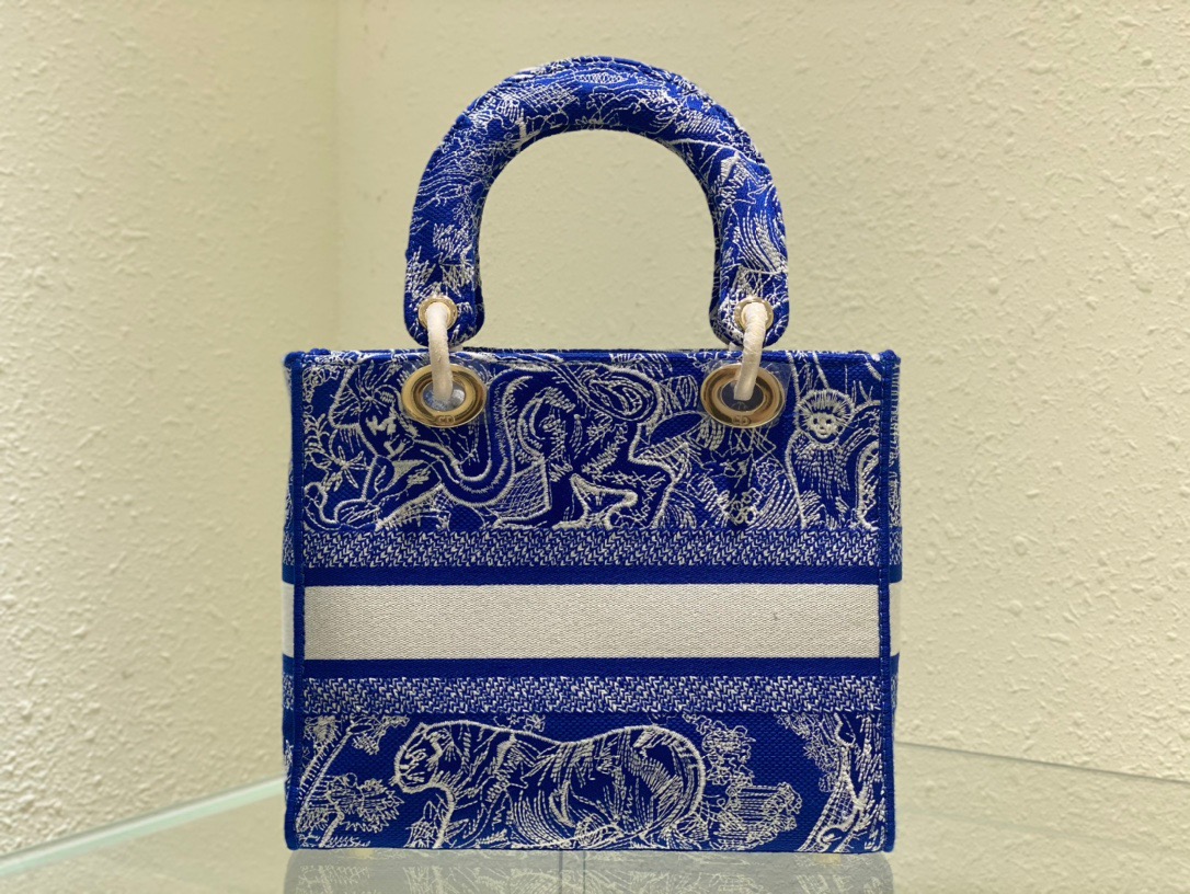 Christian Dior Medium Lady D-Lite Bag Blue, For Women, Women’s Handbags 24cm/9.5in CD M0565OROC_M8081:1High-quality replica