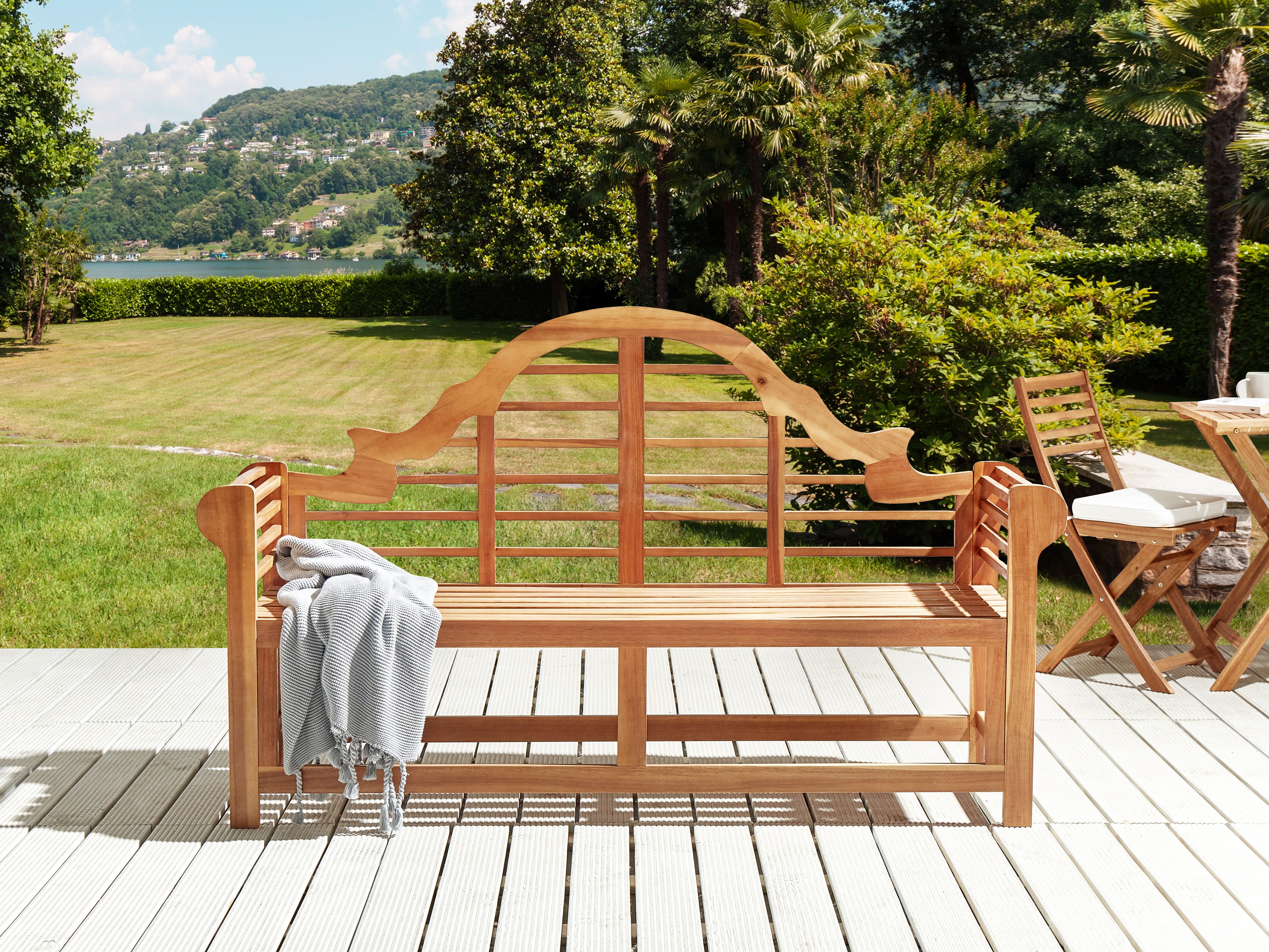Garden Bench MARLBORO 196 cm Acacia Wood Light Brown