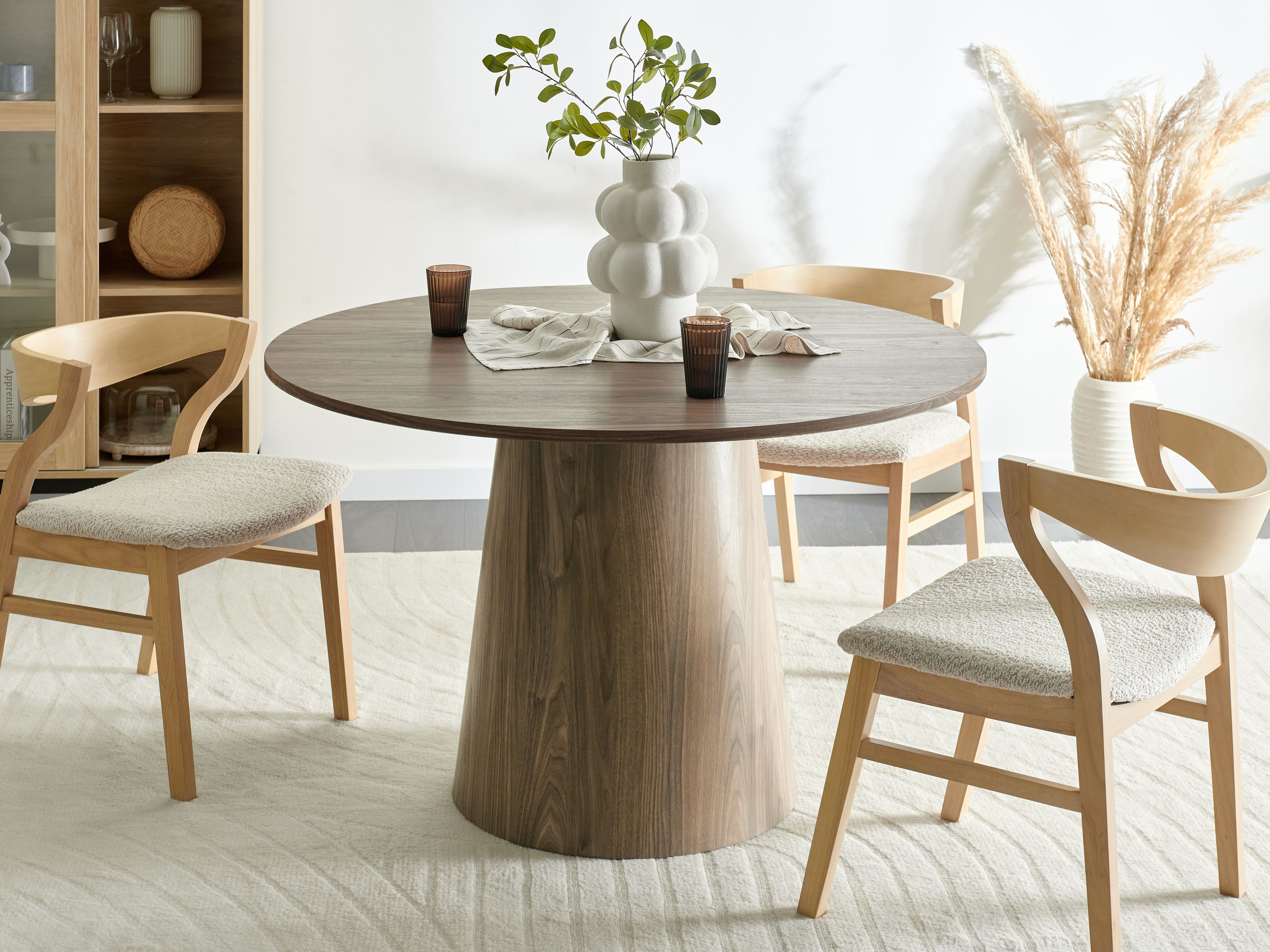 Dining Table OYEN Dark Brown 120 cm 120 cm