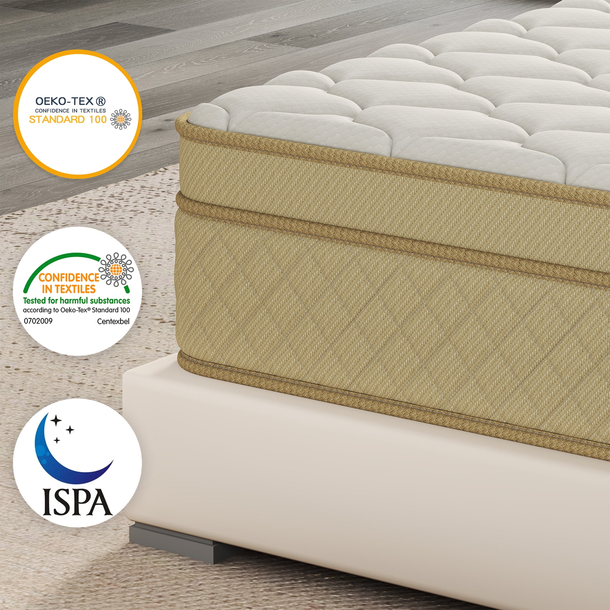 Yilicy 12 inch Queen Mattress,Hybrid Mattresses Medium in a Box - Image 6