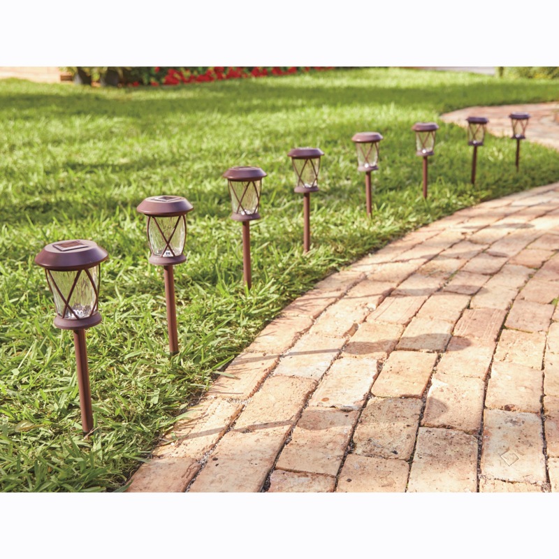 Set of 8 Solar Glass Pathway Stakes - MIDNIGHT VELVET CATALOG