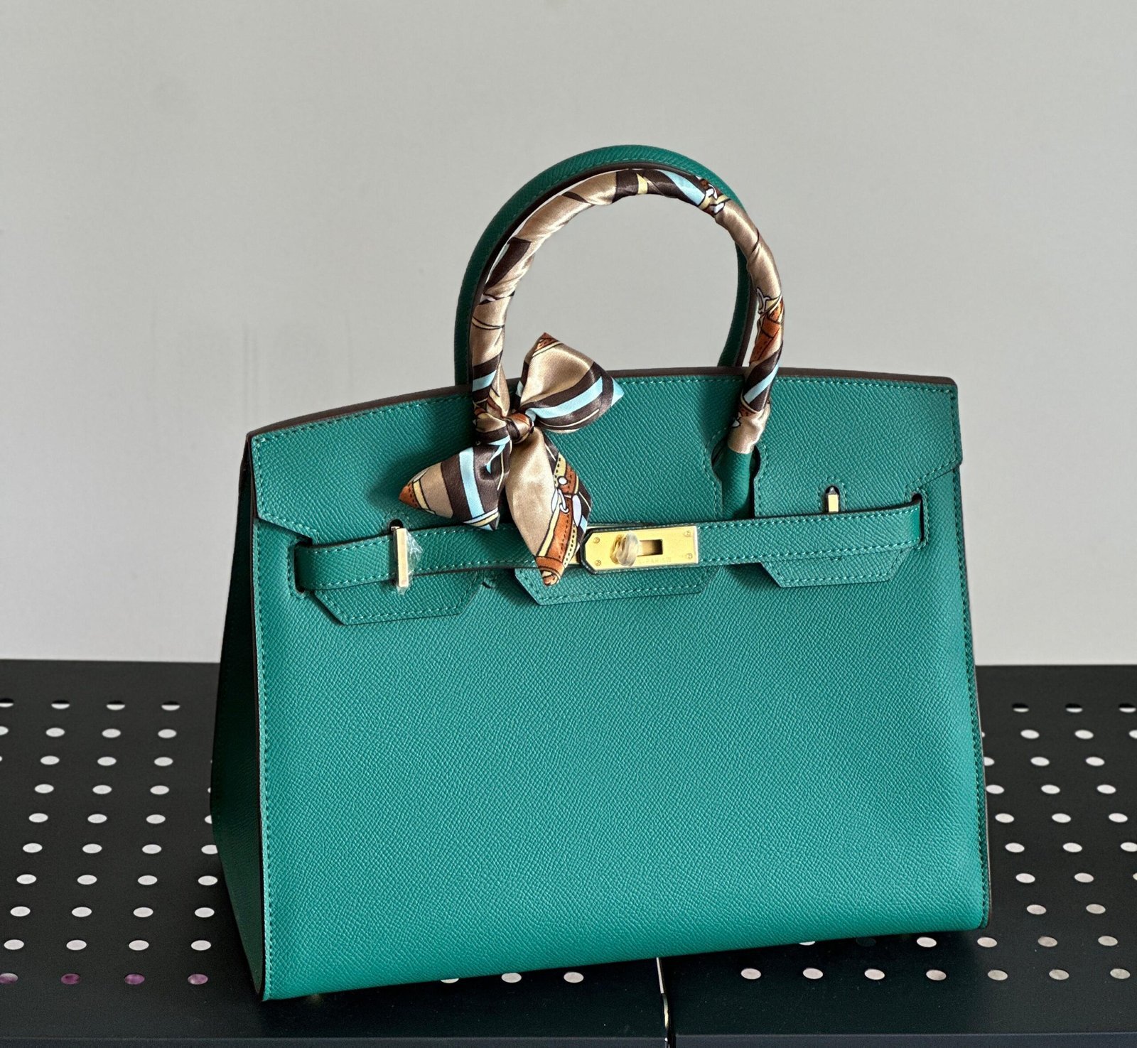 Dp123 Hermes Birkin 30 Vert Jade Epsom Leather Bag