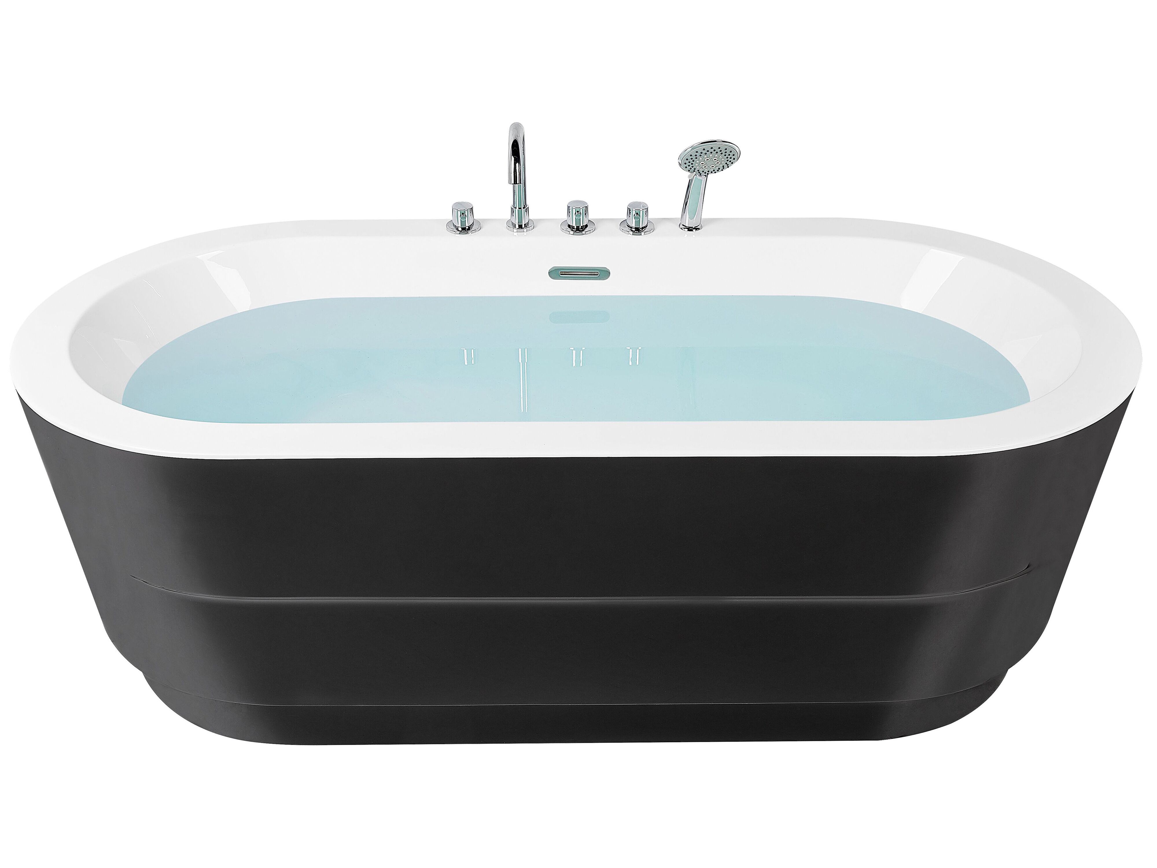 Freestanding Bathtub EMPRESA with Fixtures 1700 x 800 mm Black
