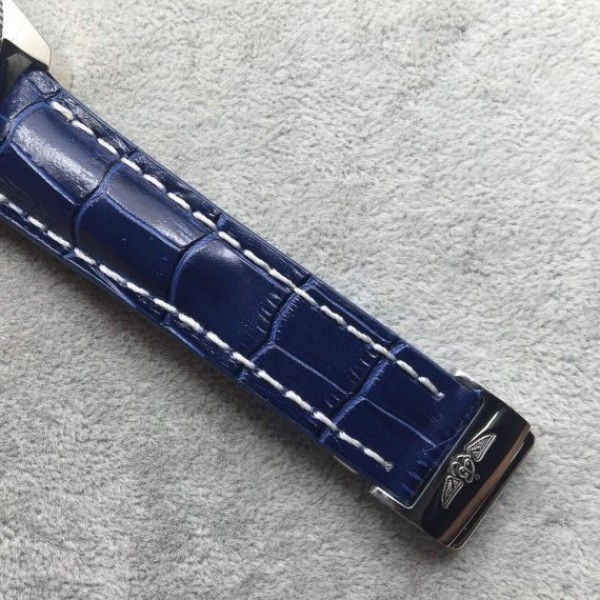 Replica Breitling Super Ocean Heritage Chrono SS Blue Dial SS Leather Strap A7750 - Top club