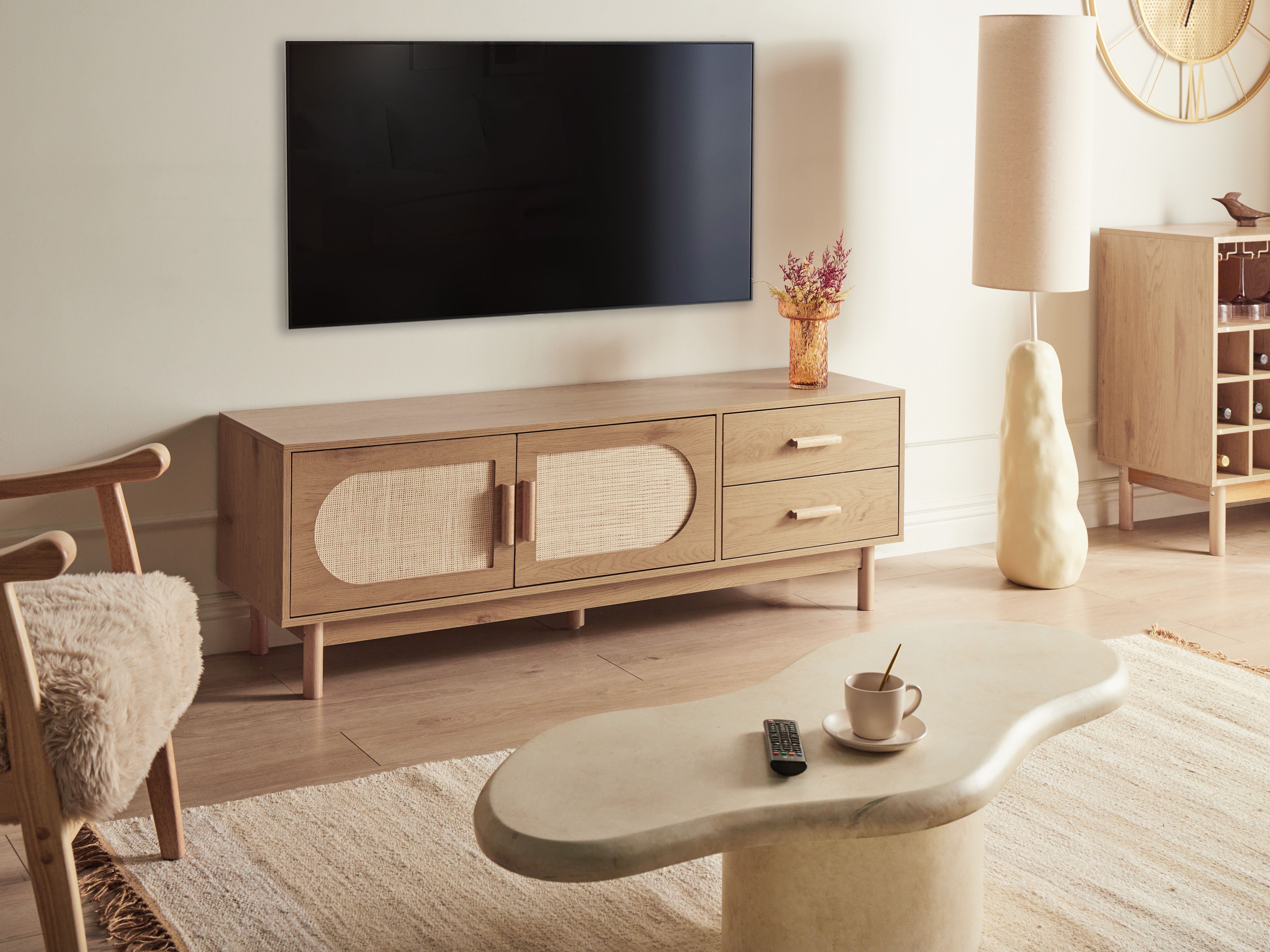 TV Stand COSTELLO Light Brown