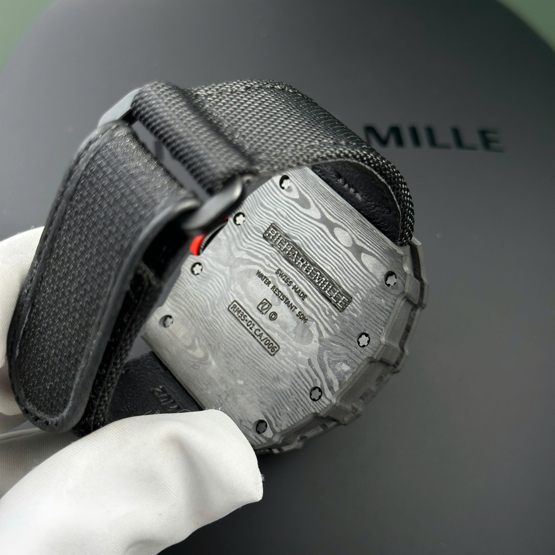 Richard Mille RM35-01 Replica Watch Carbon Case Fabric Nato StrapBBR Factory 44,5x50mm - Top club