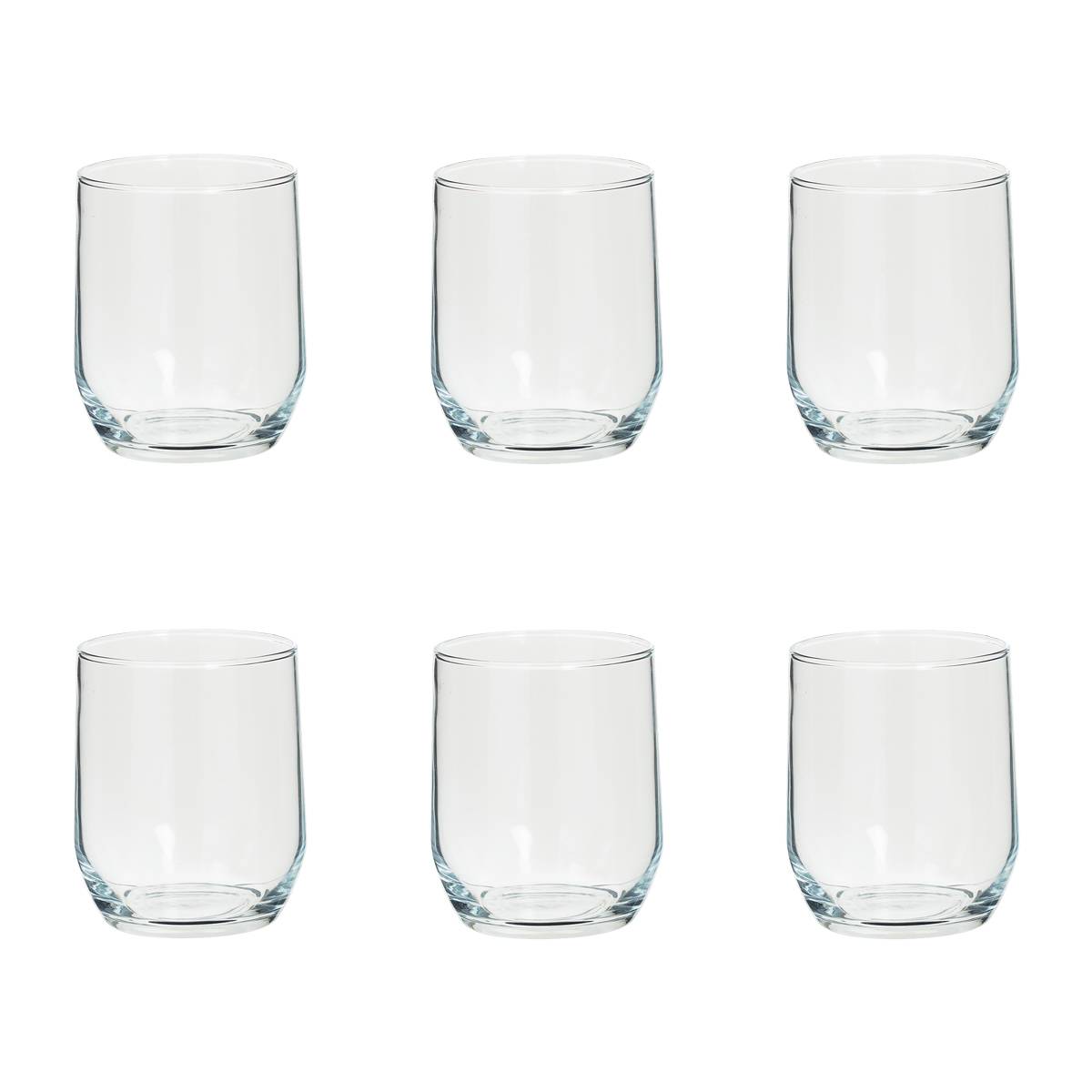 Set of 6 low tumblers "Paol'Eau" 315 ml, Transparent