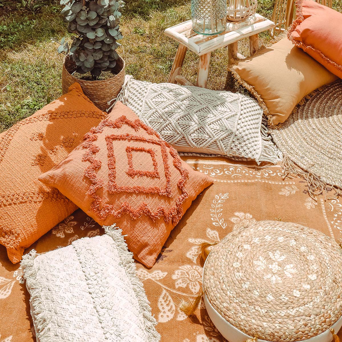 Cushion "Inca" Terracotta pink, 40x40 cm