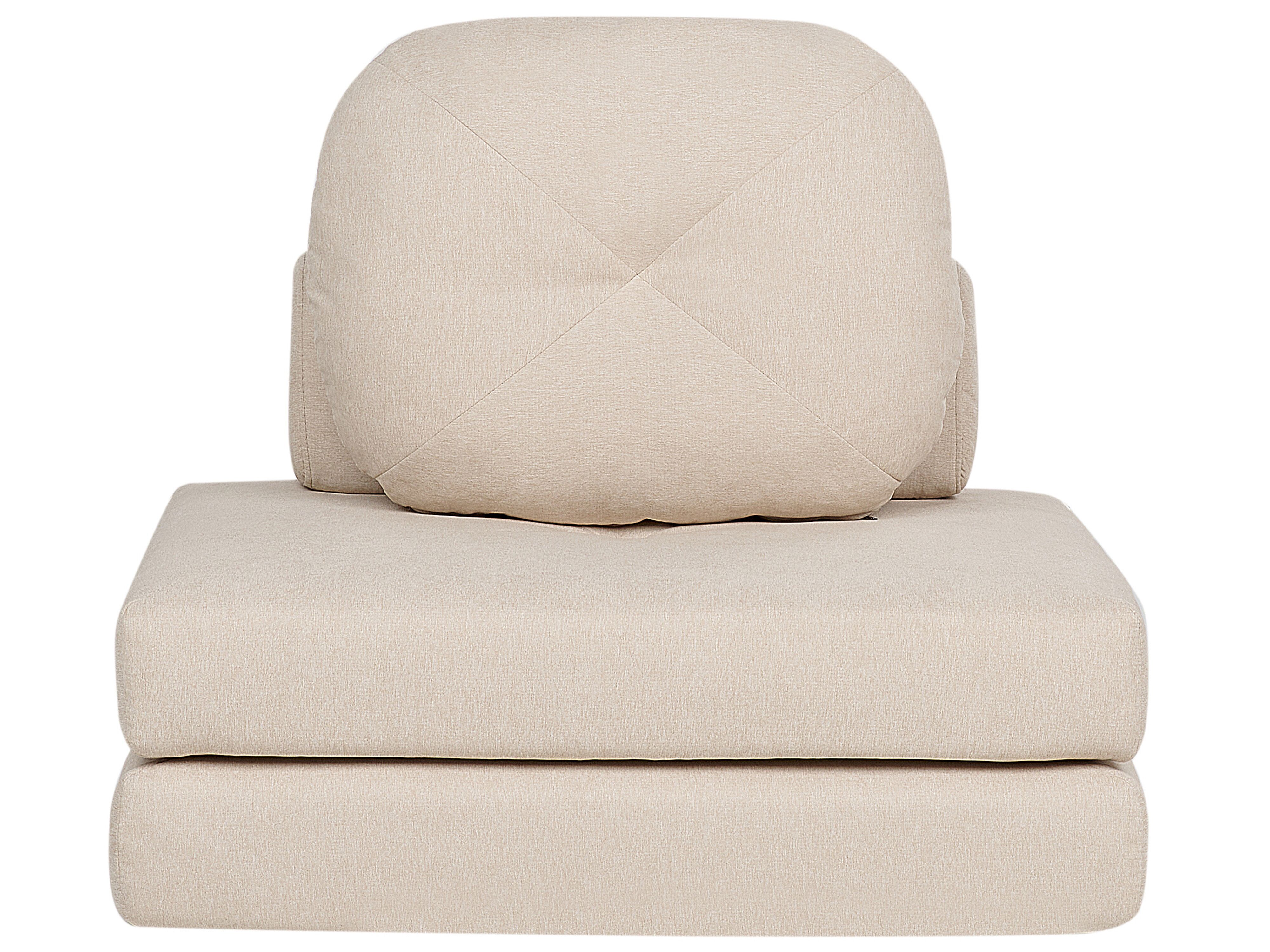 Single Sofa Bed OLDEN Fabric Light Beige