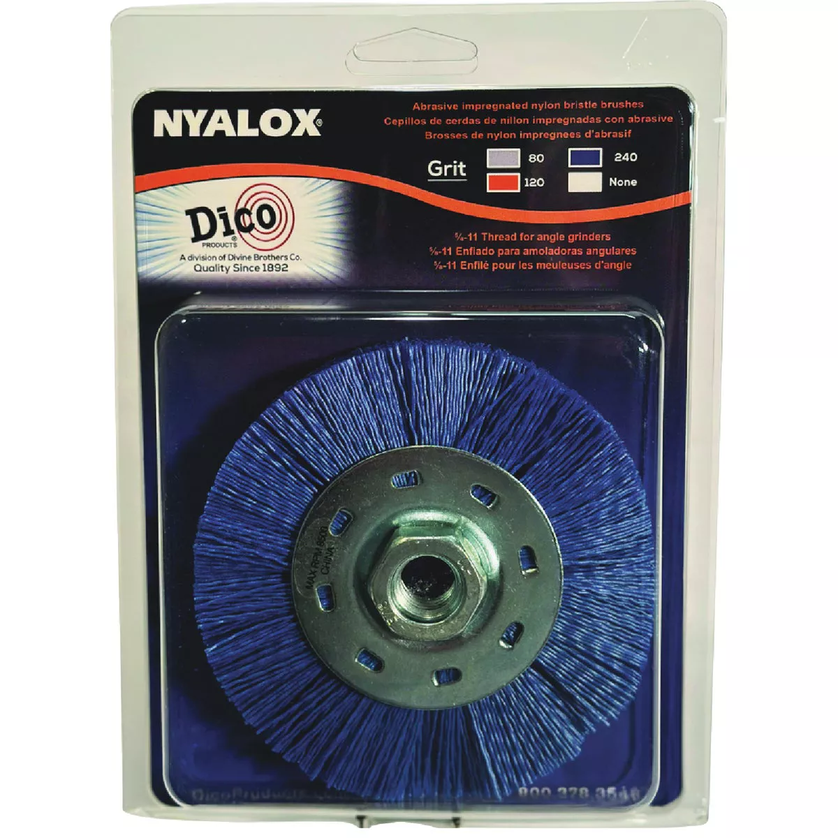 Dico Nyalox 4-1/2 In. Fine Blue Angle Grinder Wheel Brush