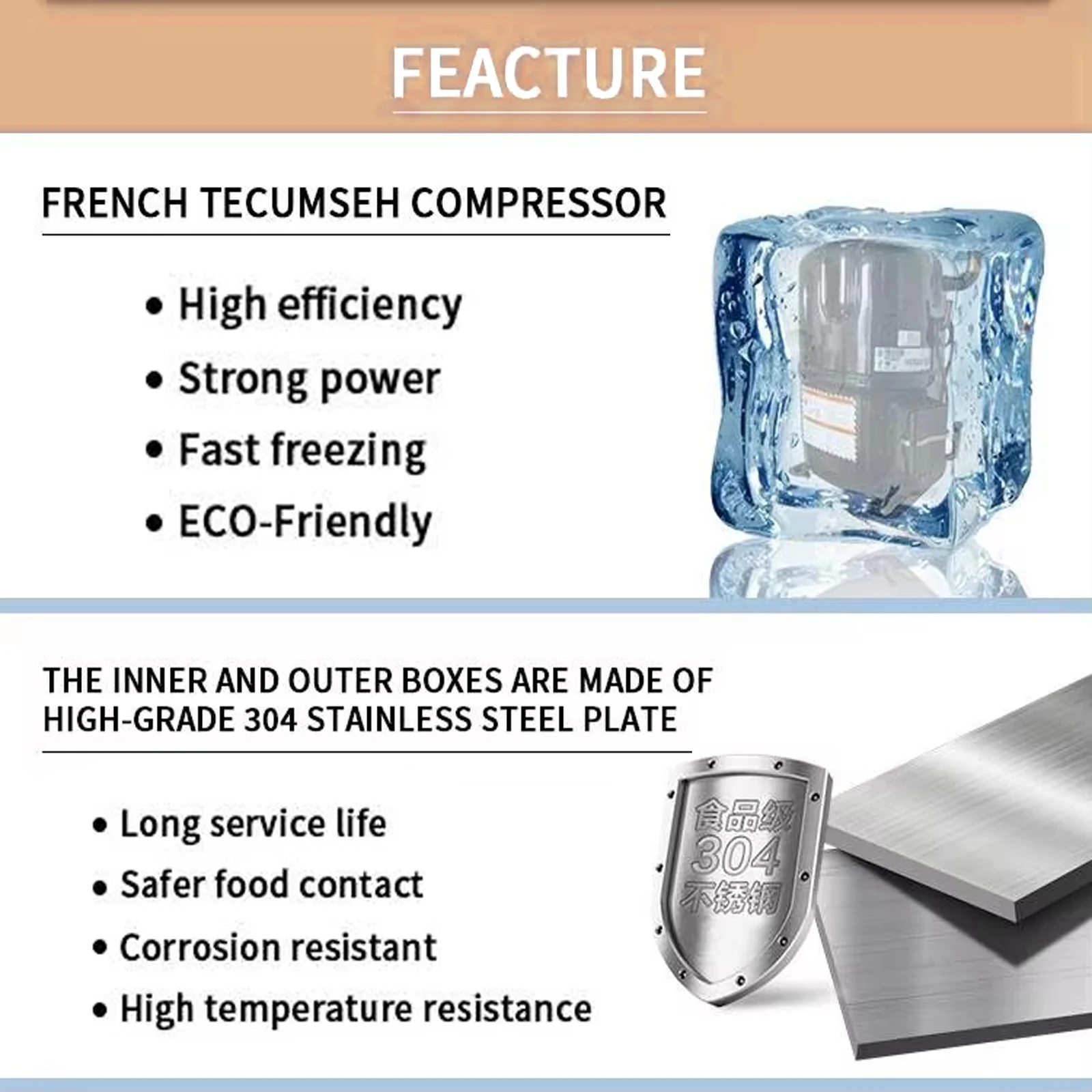 Kolice Commercial 5 Trays Blast Chiller & Freezer, Chest Freezer, Shock Freezer with Food Probe,Lowest temp: -40��F for Restaurant,Bakery,School,Hotel