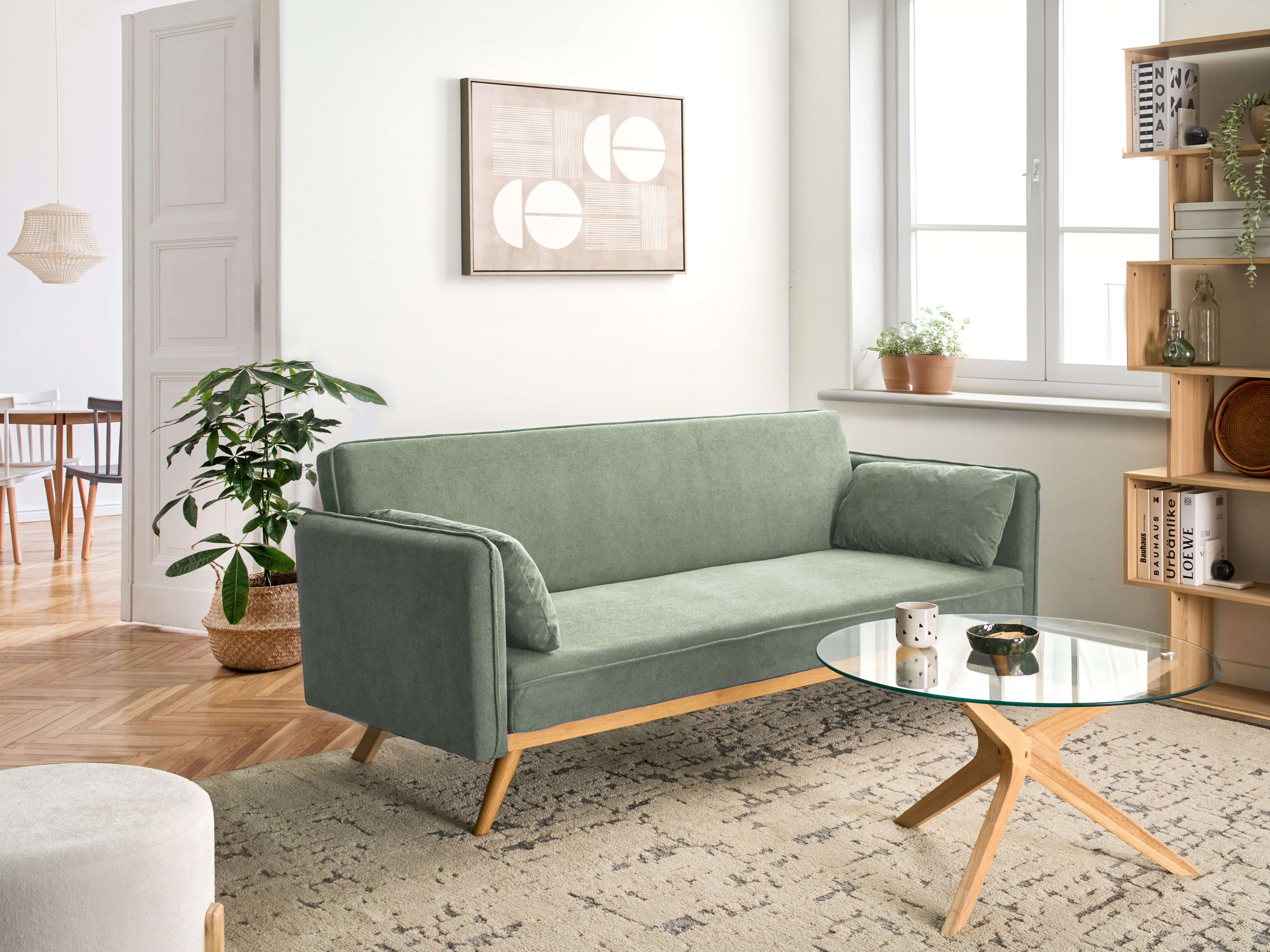Sofa Bed ASAA Fabric Light Green