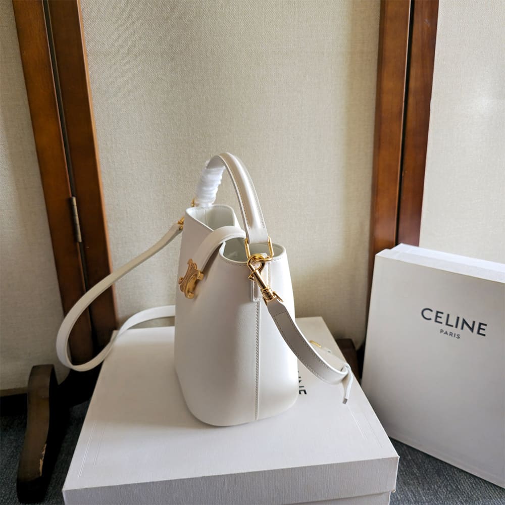 CELINE SMALL BUCKET LOUISE IN SMOOTH CALFSKIN(HIGH-END GRADE)1:1High-quality replica