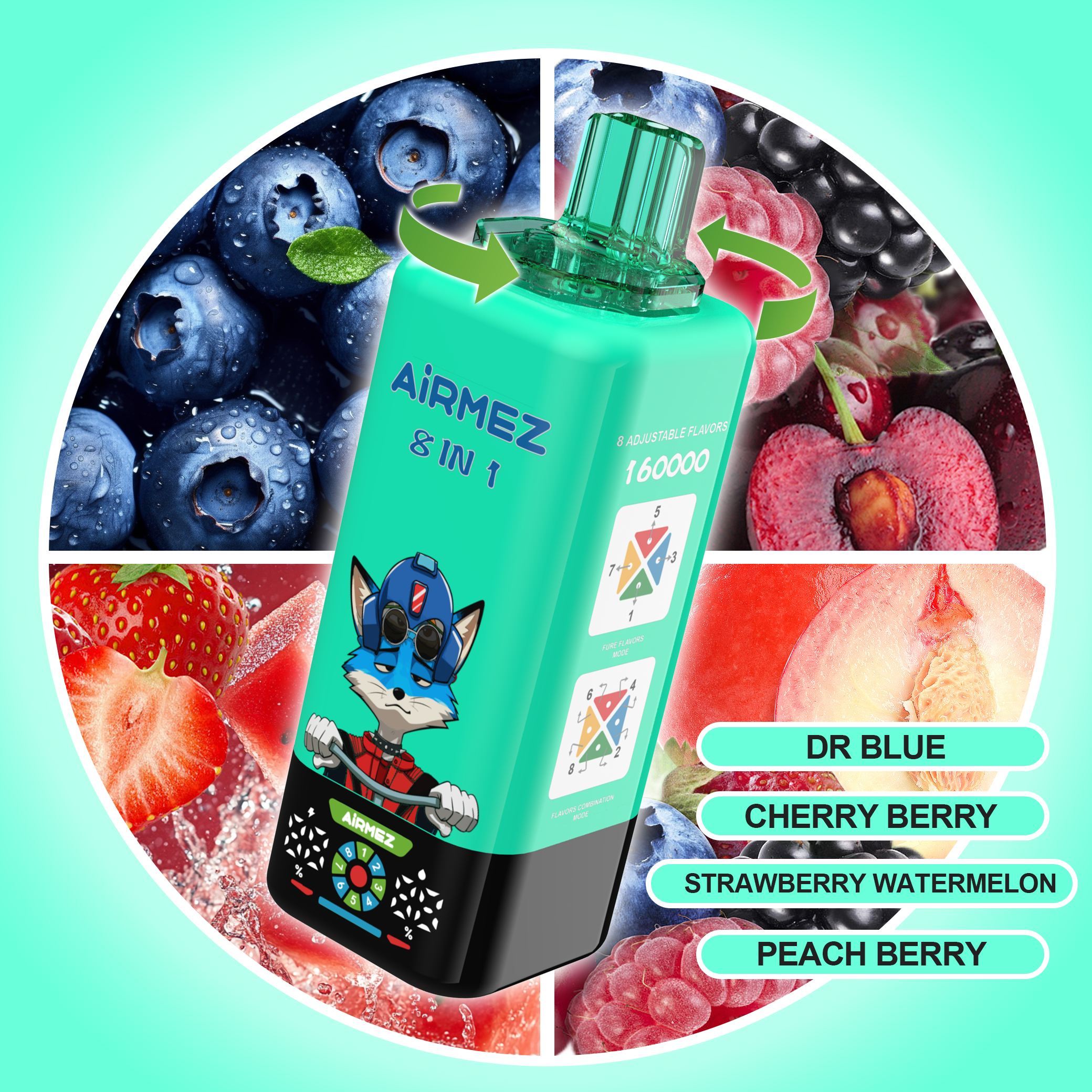Airmez FOX 8-in-1 160000 Puffs