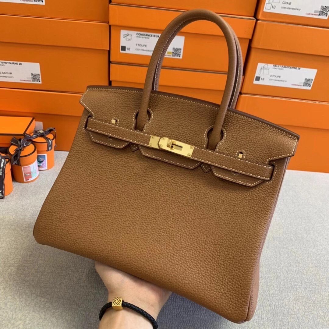 Hermes Birkin 30cm Togo Leather Gold Hardware