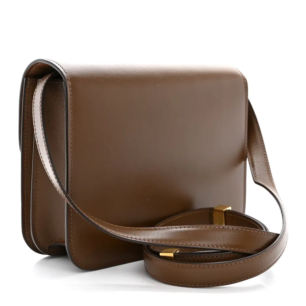 Celine Camel Box Replica Handbag with Gold Hardware1:1High-quality replica