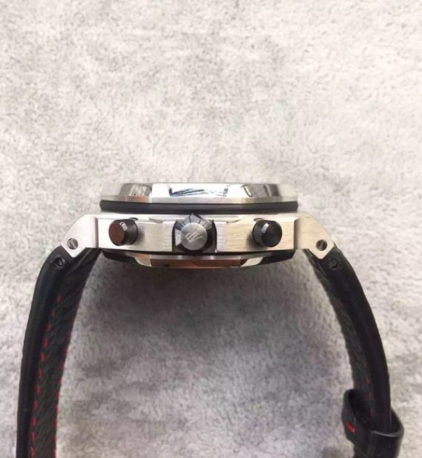 Replica Audemars Piguet JF Royal Oak Offshore Black Theme Black Leather Strap A3126 - Top club