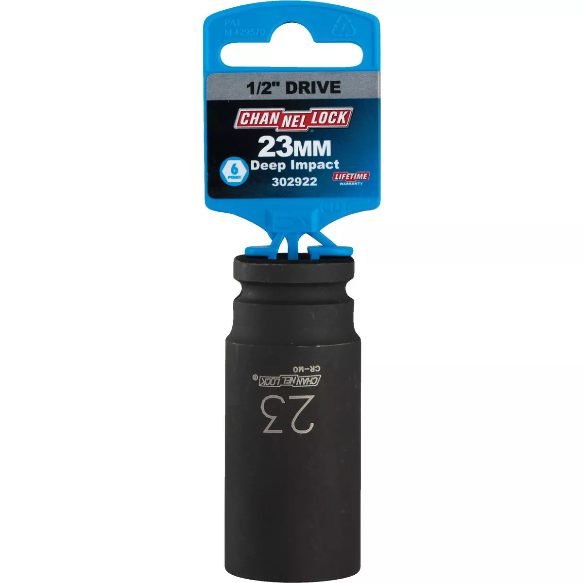Channellock 1/2 In. Drive 23 mm 6-Point Deep Metric Impact Socket