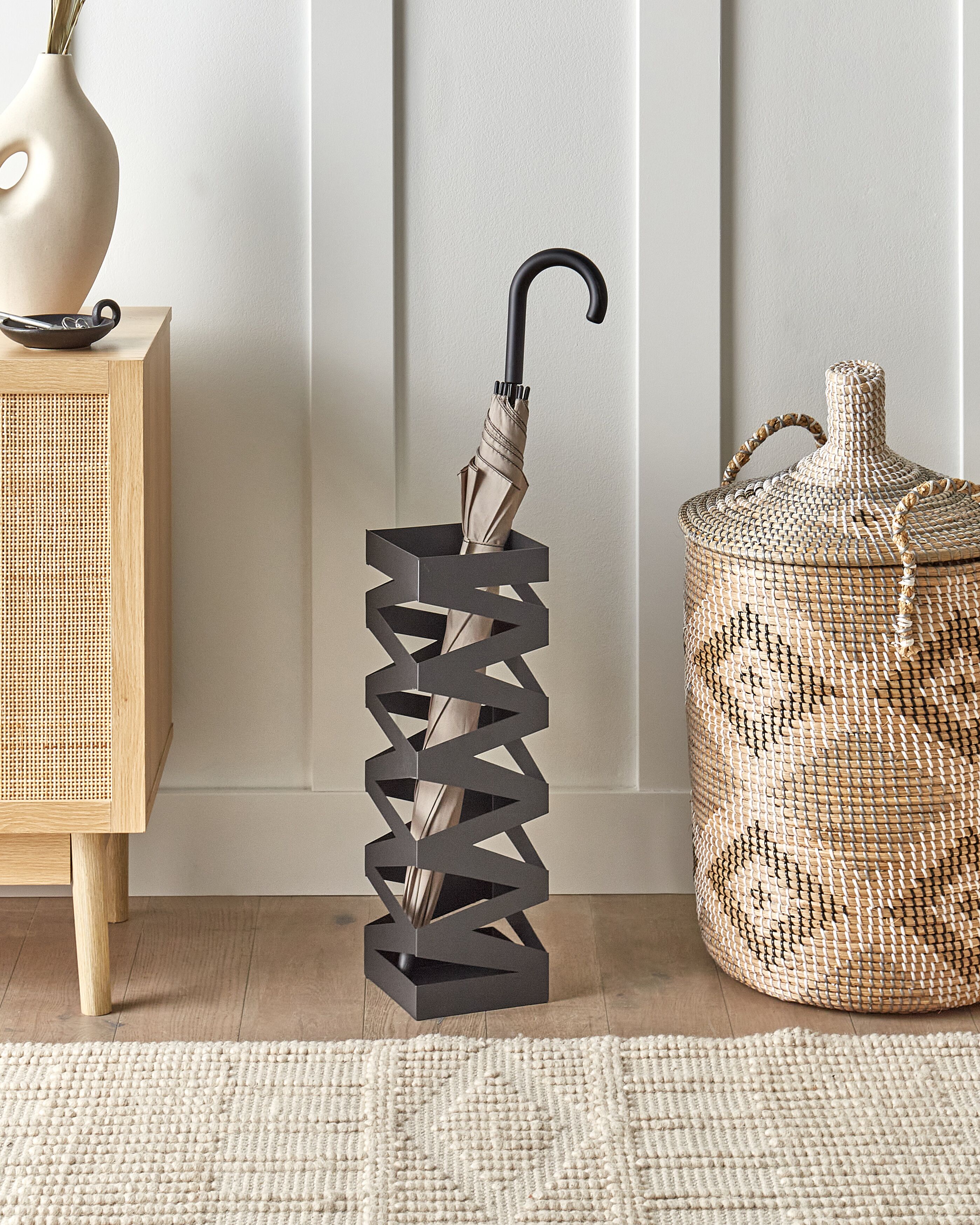 Umbrella Stand SAMBIN Metal Black