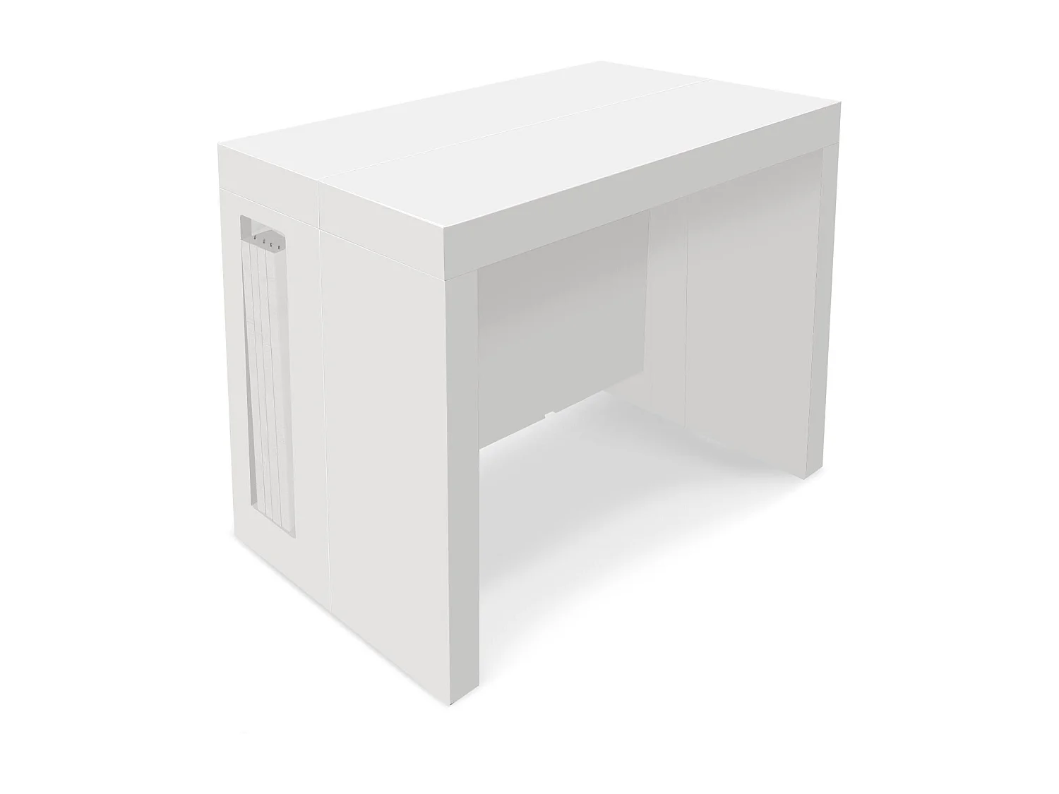 Table Console extensible Loki Blanc laqué