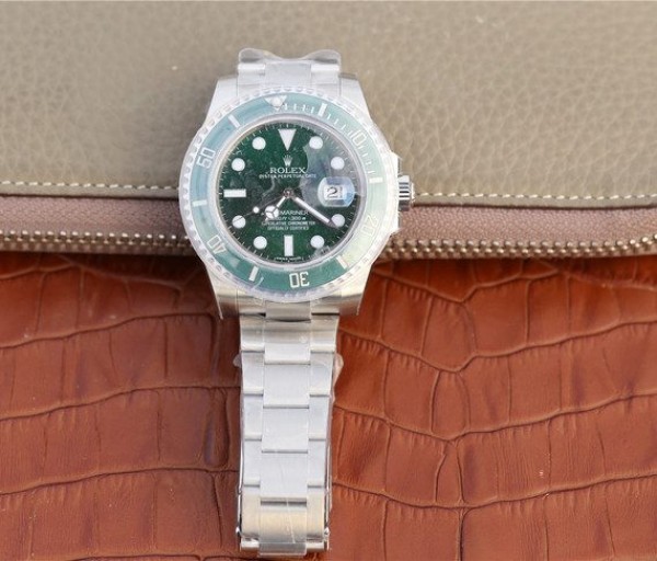 Replica Rolex Submariner 116610 LV Green Ceramic VRF SS Bracelet A2836 - Elite Watch Atelier
