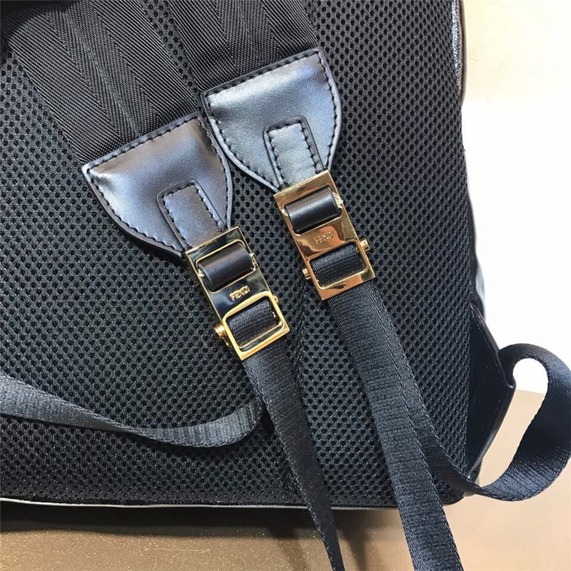 Fendi Black FF Big Backpack - Replicaclubs
