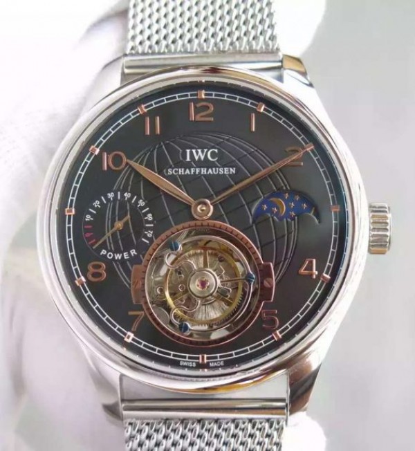 Replica IWC TF Portuguese Tourbillon Moonphase SS Bracelet - Top club