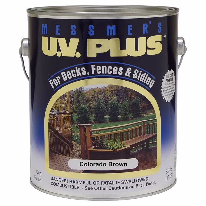 20-Pack of 1 gal Messmer's CMS-611-1 Colorado Brown U.V. Plus Oil Based Penetrating Wood Finish, 250 VOC